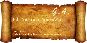 Gündisch András névjegykártya